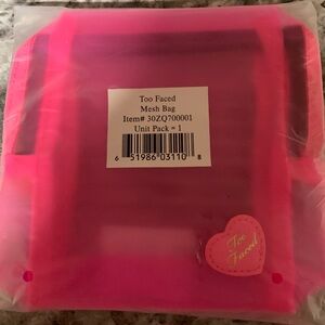 Too Faced Hot Pink Mesh Organizer